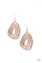Load image into Gallery viewer, Metallic Meltdown - Rose Gold Earrings Paparazzi Accessories