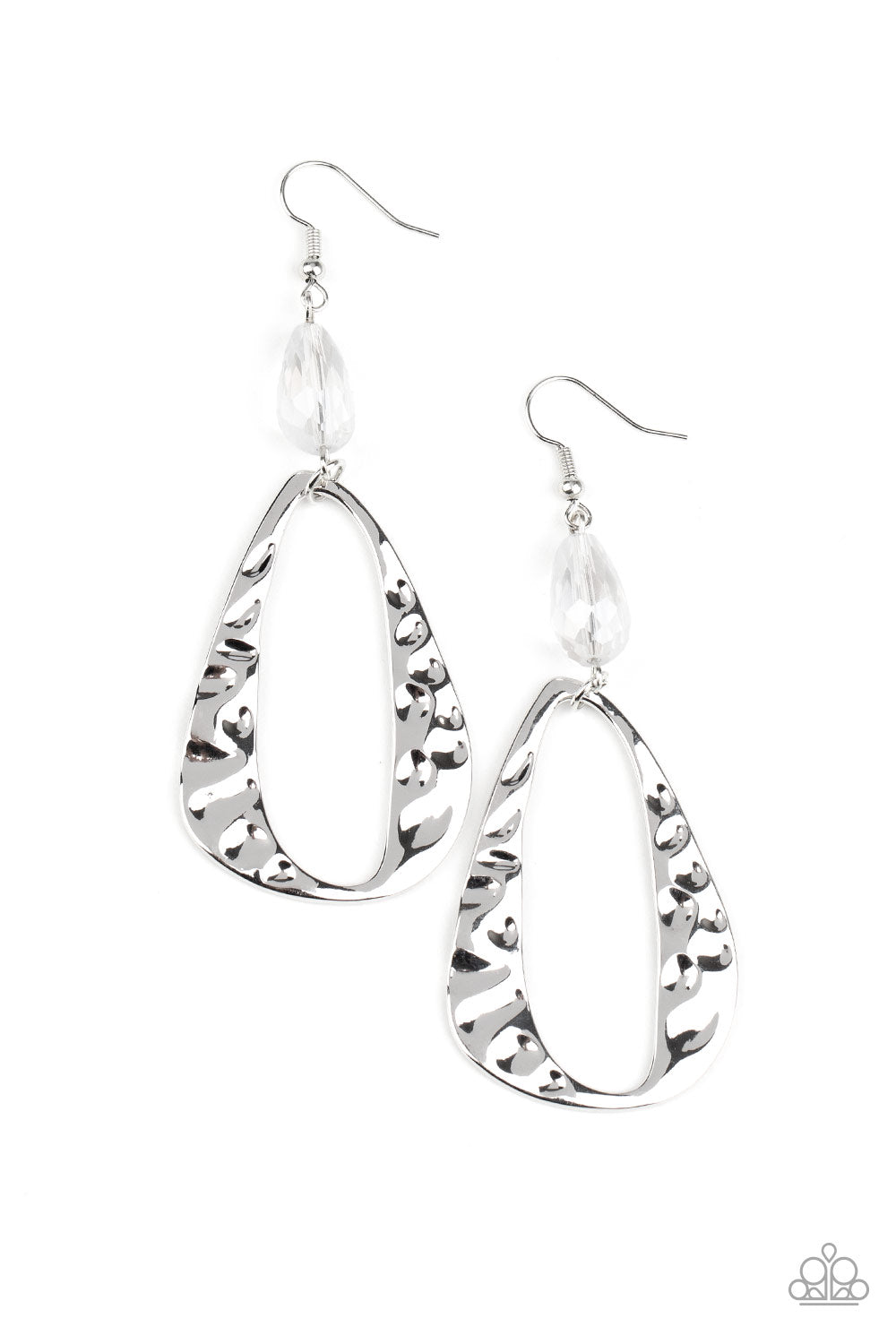 Enhanced Elegance - White Earrings Paparazzi Accessories