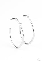 Load image into Gallery viewer, Rough It Up - Silver Hoop Earrings Paparazzi Accessories