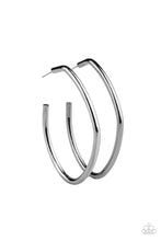 Load image into Gallery viewer, Rough It Up - Black Gunmetal Hoop Earrings Paparazzi Accessories