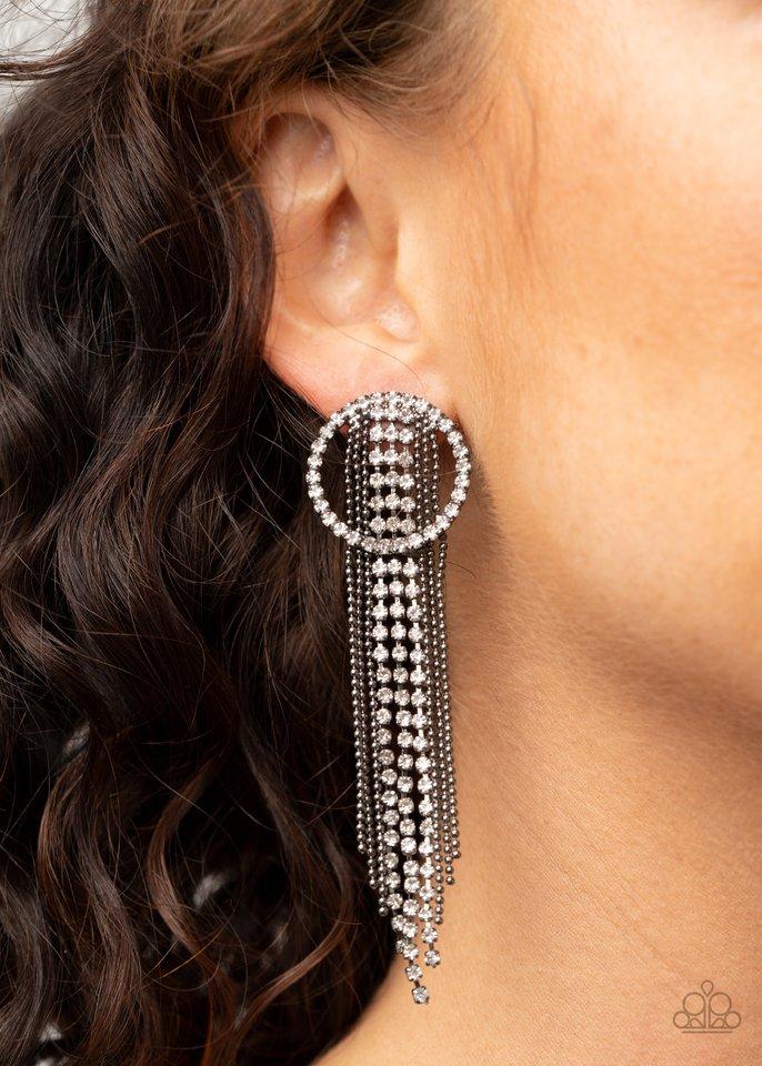 Dazzle By Default Black Earrings Paparazzi Accessories
