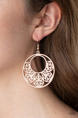 Petal Promenade Rose Gold Earrings Paparazzi Accessories