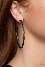 Load image into Gallery viewer, Totally Throttled - Black Earring Paparazzi Accessories