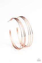 Load image into Gallery viewer, Rimmed Radiance - Copper Hoop Earrings Paparazzi Accessories