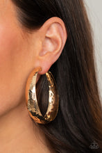 Load image into Gallery viewer, Hey, HAUTE-Shot - Gold Hoop Earrings Paparazzi Accessories