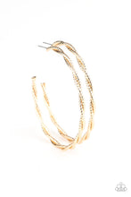 Load image into Gallery viewer, Totally Throttled - Gold Hoop Earring Paparazzi Accessories