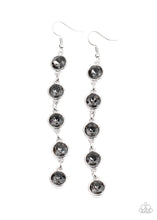 Load image into Gallery viewer, Trickle Down Twinkle - Silver Rhinestone Earrings Paparazzi Accessories
