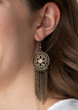 Load image into Gallery viewer, Blissfully Botanical - Brass Earrings Paparazzi Accessories