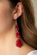Load image into Gallery viewer, Geo Getaway - Red Earring Paparazzi Accessories