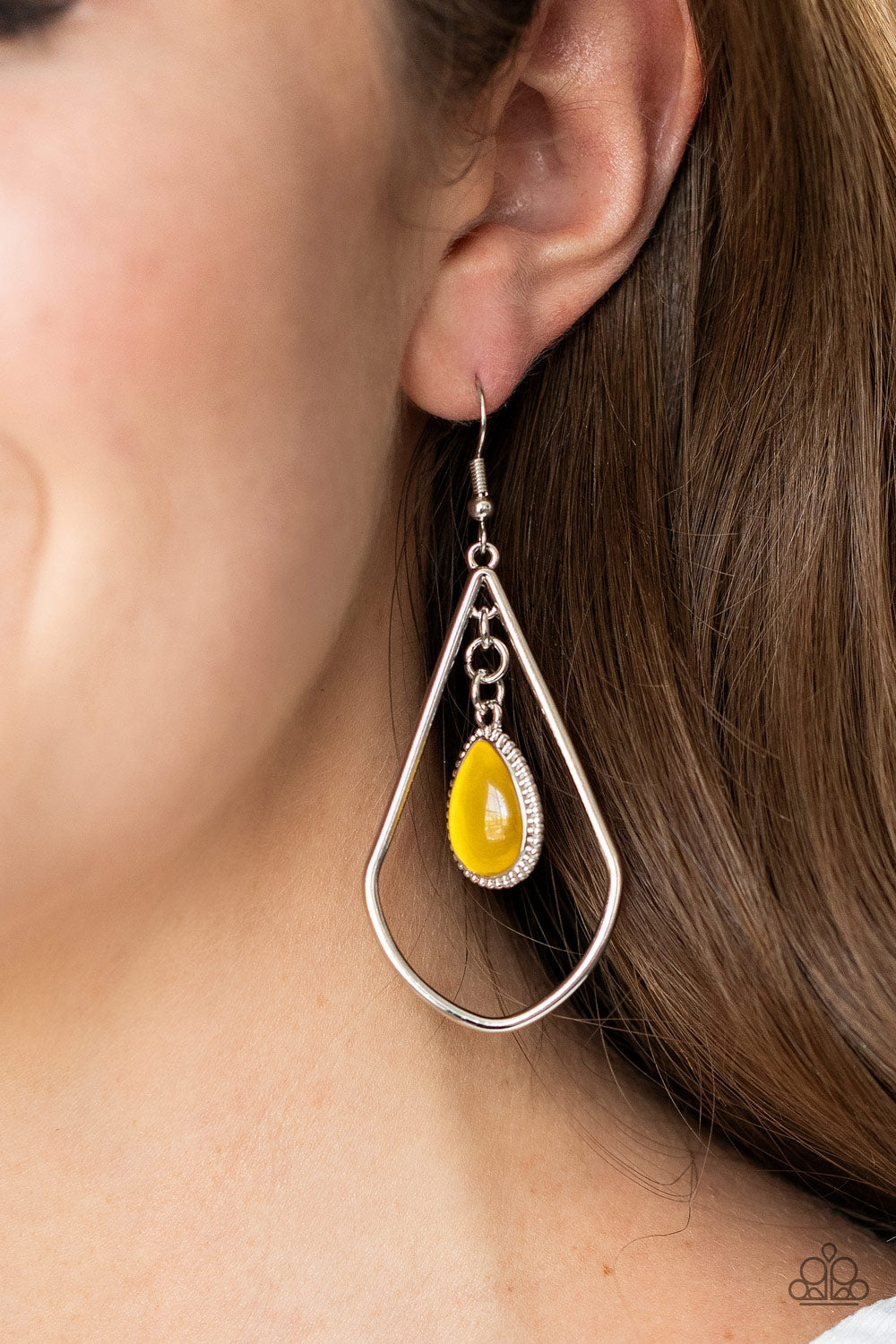 Ethereal Elegance - Yellow Earrings Paparazzi Accessories