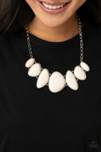 Load image into Gallery viewer, Primitive - White Stone Necklace Paparazzi Accessories