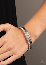 Load image into Gallery viewer, Heap It On - White Rhinestone Bangle Bracelets Paparazzi Accessories