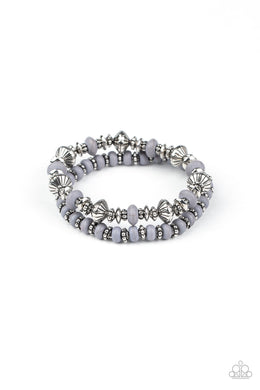 Cactus Quest - Silver Stretchy Bracelet Paparazzi Accessories