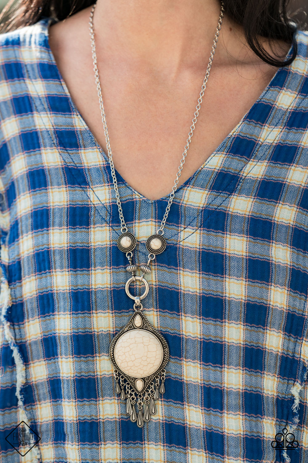 Majestic Mountaineer - White Necklace Paparazzi Accessories