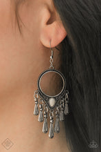 Load image into Gallery viewer, Ranger Rhythm - White Stone Earring Paparazzi Accessories