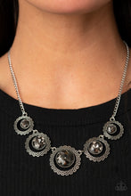 Load image into Gallery viewer, PIXEL Perfect - Silver Rhinestone Necklace Paparazzi Accessories