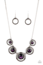 Load image into Gallery viewer, PIXEL Perfect - Purple Rhinestone Necklace Paparazzi Accessories