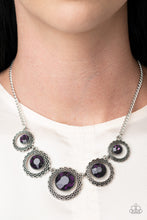 Load image into Gallery viewer, PIXEL Perfect - Purple Rhinestone Necklace Paparazzi Accessories