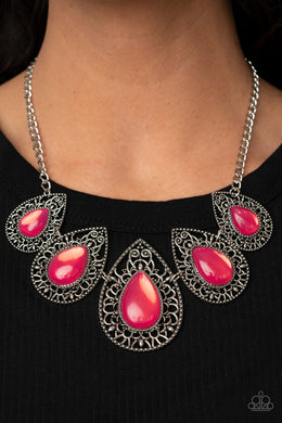 Opal Auras - Pink Necklace Paparazzi Accessories