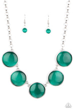 Load image into Gallery viewer, Ethereal Escape - Green Cat&#39;s Eye Necklace Paparazzi Accessories