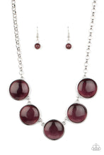 Load image into Gallery viewer, Ethereal Escape - Purple Cat&#39;s Eye Necklace Paparazzi Accessories
