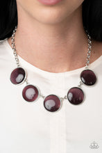 Load image into Gallery viewer, Ethereal Escape - Purple Cat&#39;s Eye Necklace Paparazzi Accessories
