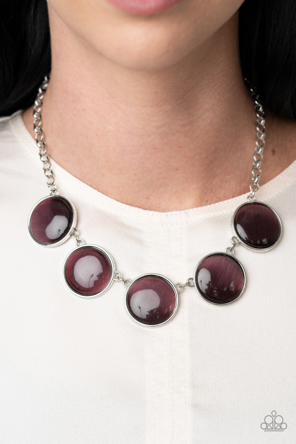 Ethereal Escape - Purple Cat's Eye Necklace Paparazzi Accessories
