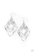 Load image into Gallery viewer, Retro Resplendence - Silver Earrings Paparazzi Accessories