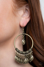 Load image into Gallery viewer, Metallic Harmony - Brass Earrings Paparazzi Accessories