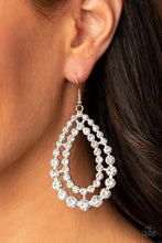 Load image into Gallery viewer, Glacial Glaze - White Earrings Paparazzi Accessories