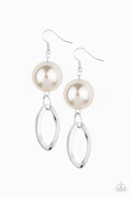 Load image into Gallery viewer, Big Spender Shimmer - White Earrings Paparazzi Accessories