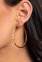 Load image into Gallery viewer, Unregulated - Gold Hoop Earrings Paparazzi Accessories
