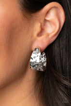 Load image into Gallery viewer, Put Your Best Face Forward - Silver Hoop Earrings Paparazzi Accessories