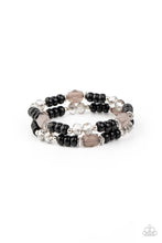 Load image into Gallery viewer, Delightfully Dainty - Black Bracelet Paparazzi Accessories