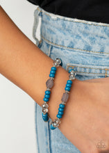 Load image into Gallery viewer, Delightfully Dainty - Blue Stretchy Bracelet Paparazzi Accessories