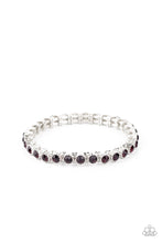 Load image into Gallery viewer, Starry Social - Purple Rhinestone Stretchy Bracelet Paparazzi Accessories