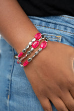 Load image into Gallery viewer, Sorry to Burst Your BAUBLE - Pink Stretchy Bracelet Paparazzi Accessories