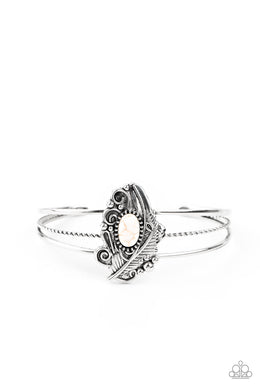 Sahara Solstice - White Bracelet Paparazzi Accessories