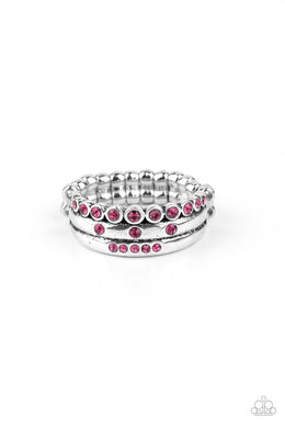 The Next Level - Pink Rhinestone Ring Paparazzi Accessories