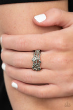 Load image into Gallery viewer, Bubbly Effervescence - Silver Rhinestone Ring Paparazzi Accessories