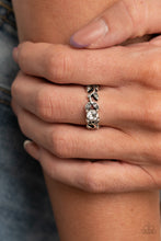 Load image into Gallery viewer, Frosted Flower Beds - White Ring Paparazzi Accessories