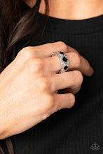 Load image into Gallery viewer, New Age Nouveau - Black Rhinestone Ring Paparazzi Accessories