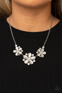 Effortlessly Efflorescent - White Necklace Paparazzi Accessories