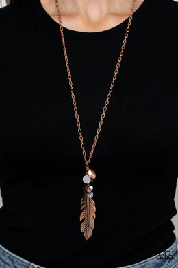 Feather Flair - Copper Necklace Paparazzi Accessories