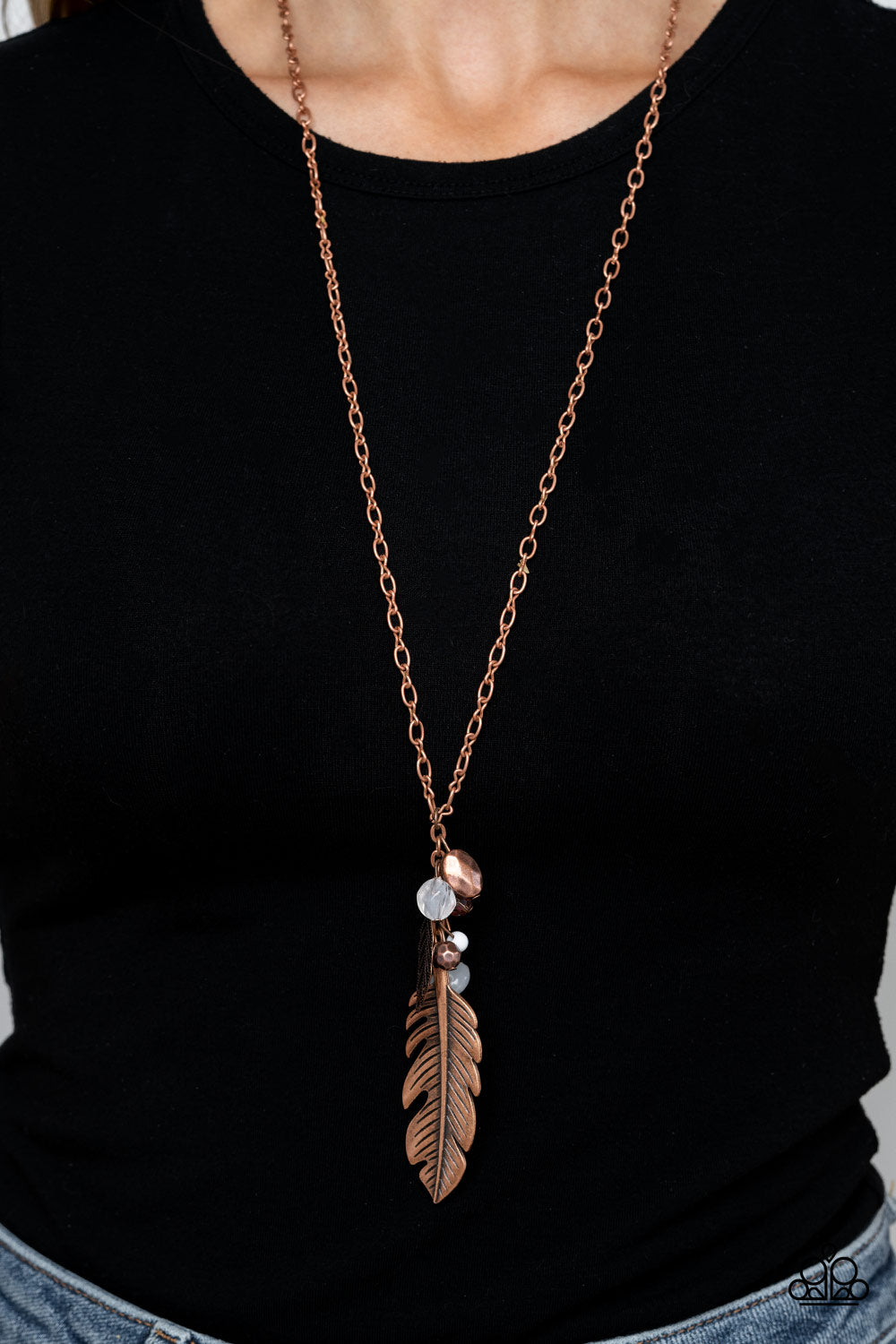 Feather Flair - Copper Necklace Paparazzi Accessories
