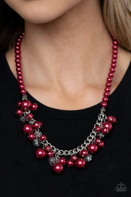 Prim and POLISHED - Red Pearl Necklace Paparazzi Accessories