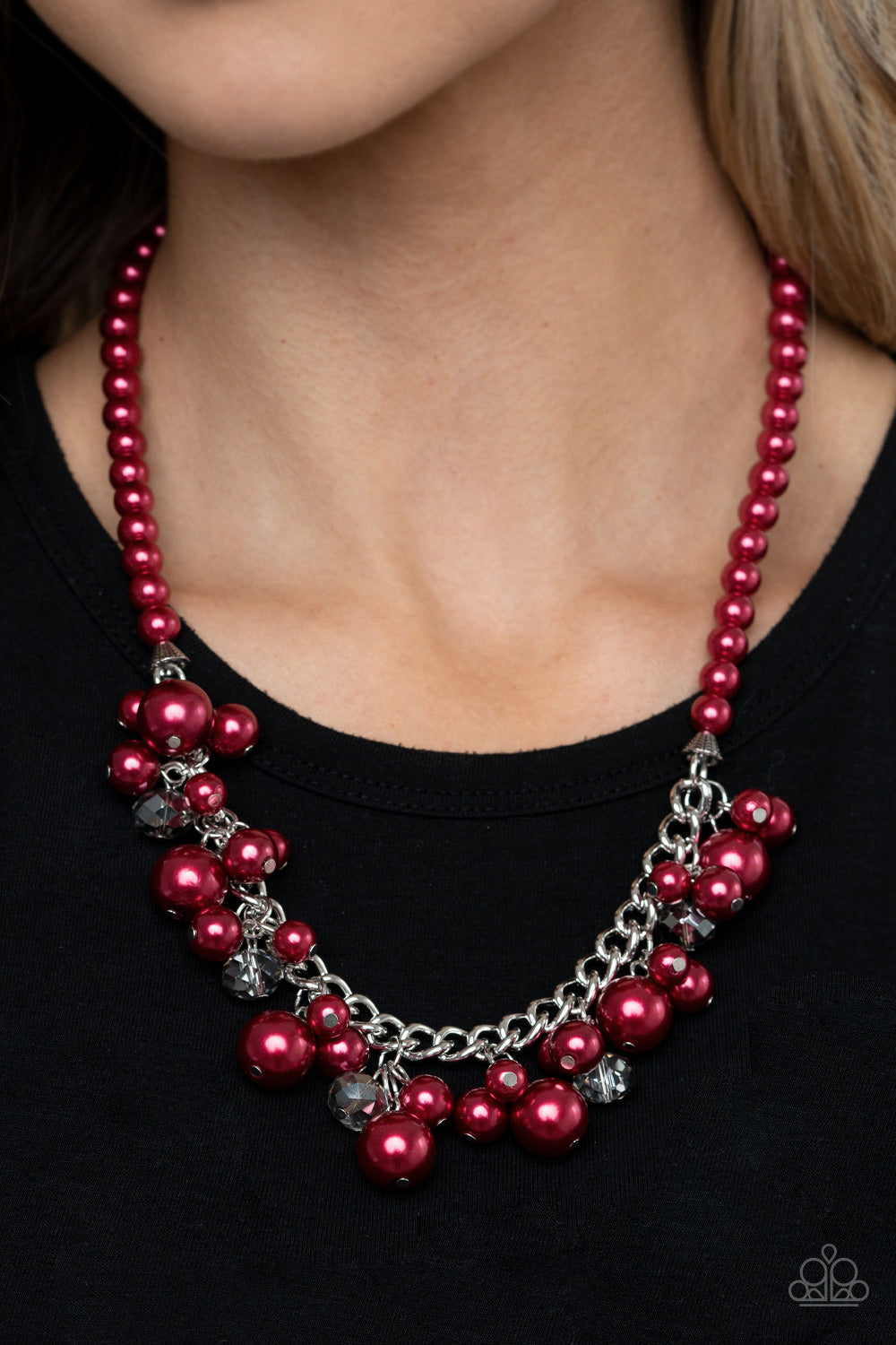 Prim and POLISHED - Red Pearl Necklace Paparazzi Accessories