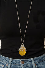 Load image into Gallery viewer, Tangled Gardens - Yellow Cat&#39;s Eye Necklace Paparazzi Accessories