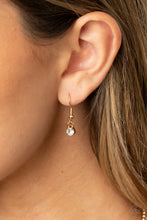 Load image into Gallery viewer, GLOW-Getter Glamour - Gold Rhinestone Necklace Paparazzi Accessories