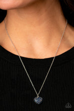 Load image into Gallery viewer, Heart-Warming Glow - Blue Necklace Paparazzi Accessories